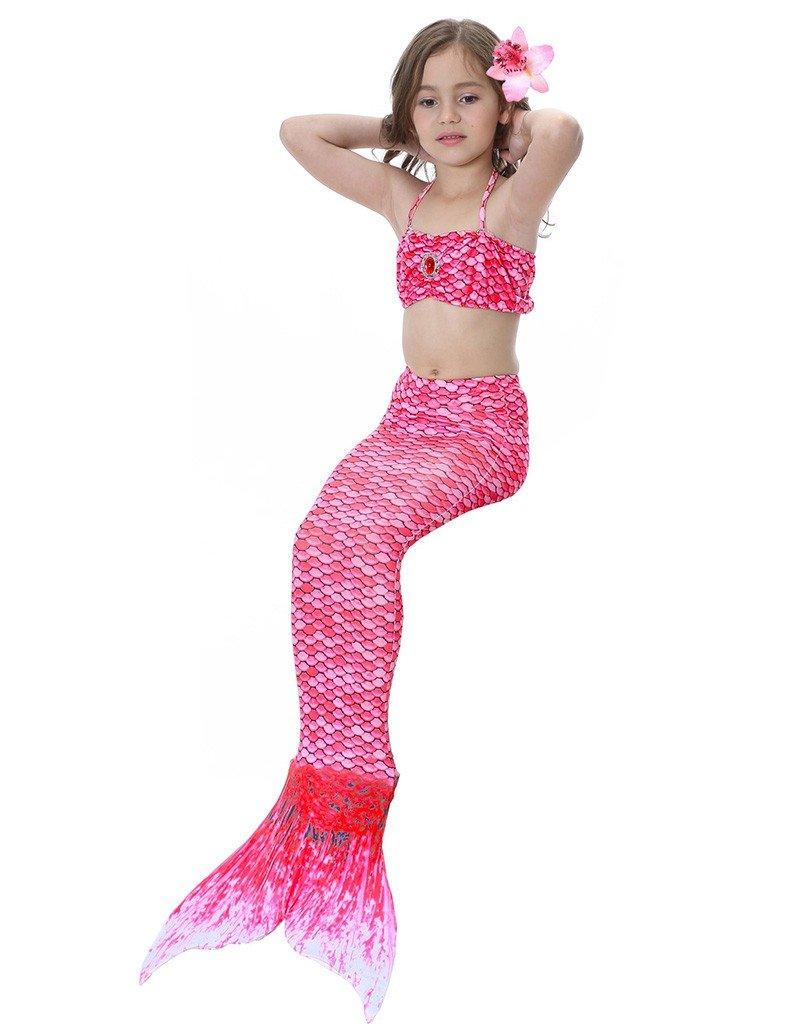 Girls Pink Mermaid Swimsuit Kid ...